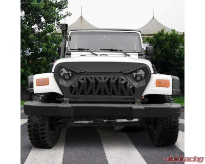 American Modified Shark Grille Matte Black Jeep Wrangler TJ 1997-2006 - AMJPBA00103