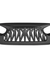 American Modified Shark Grille Matte Black Jeep Wrangler JL | Gladiator JT w/o TrailCam 2018-2024                                     - AMJPCA00101 - Image 2