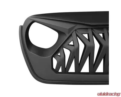 American Modified Shark Grille Matte Black Jeep Wrangler JL | Gladiator JT w/o TrailCam 2018-2024 - AMJPCA00101