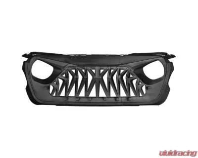 American Modified Shark Grille Matte Black Jeep Wrangler JL | Gladiator JT w/o TrailCam 2018-2024 - AMJPCA00101