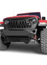 American Modified Shark Grille Matte Black Jeep Wrangler JL | Gladiator JT w/o TrailCam 2018-2024                                     - AMJPCA00101 - Image 6