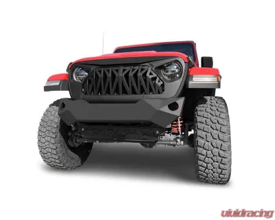 American Modified Shark Grille Matte Black Jeep Wrangler JL | Gladiator JT w/o TrailCam 2018-2024 - AMJPCA00101