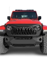 American Modified Shark Grille Matte Black Jeep Wrangler JL | Gladiator JT w/o TrailCam 2018-2024                                     - AMJPCA00101 - Image 7