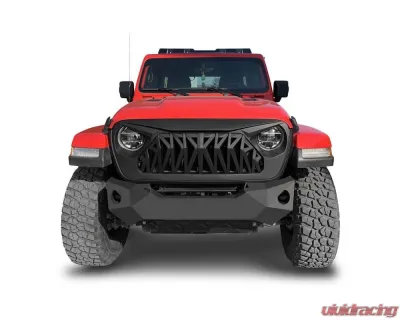 American Modified Shark Grille Matte Black Jeep Wrangler JL | Gladiator JT w/o TrailCam 2018-2024 - AMJPCA00101