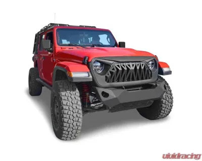 American Modified Shark Grille Matte Black Jeep Wrangler JL | Gladiator JT w/o TrailCam 2018-2024 - AMJPCA00101