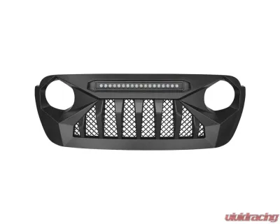 American Modified Demon Grille With LED Off-Road Lights Jeep Wrangler JL | Gladiator JT w/o TrailCam 2018-2024 - AMJPCA00102