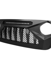 American Modified Demon Grille With LED Off-Road Lights Jeep Wrangler JL | Gladiator JT w/o TrailCam 2018-2024                                     - AMJPCA00102 - Image 3