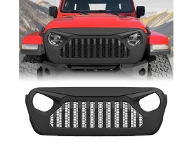 American Modified Vader Grille With Mesh Matte Black Jeep Wrangler JL | Gladiator JT w/o TrailCam 2018-2024