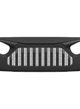 American Modified Vader Grille With Mesh Matte Black Jeep Wrangler JL | Gladiator JT w/o TrailCam 2018-2024                                     - AMJPCA00103 - Image 2