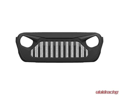 American Modified Vader Grille With Mesh Matte Black Jeep Wrangler JL | Gladiator JT w/o TrailCam 2018-2024 - AMJPCA00103