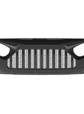 American Modified Vader Grille With Mesh Matte Black Jeep Wrangler JL | Gladiator JT w/o TrailCam 2018-2024                                     - AMJPCA00103 - Image 3