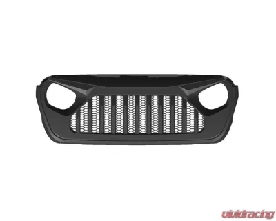 American Modified Vader Grille With Mesh Matte Black Jeep Wrangler JL | Gladiator JT w/o TrailCam 2018-2024 - AMJPCA00103