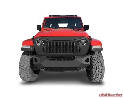 American Modified Vader Grille With Mesh Matte Black Jeep Wrangler JL | Gladiator JT w/o TrailCam 2018-2024 - AMJPCA00103