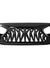 American Modified Shark Grille Glossy Black Jeep Wrangler JL | Gladiator JT w/o TrailCam 2018-2024                                     - AMJPCA00104 - Image 2