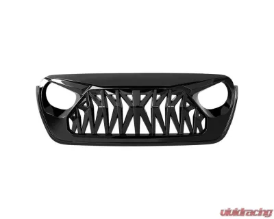 American Modified Shark Grille Glossy Black Jeep Wrangler JL | Gladiator JT w/o TrailCam 2018-2024 - AMJPCA00104