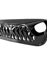 American Modified Shark Grille Glossy Black Jeep Wrangler JL | Gladiator JT w/o TrailCam 2018-2024                                     - AMJPCA00104 - Image 3