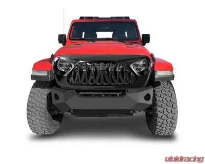 American Modified Shark Grille Glossy Black Jeep Wrangler JL | Gladiator JT w/o TrailCam 2018-2024 - AMJPCA00104