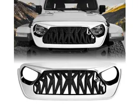 American Modified Shark Grille White/Black Jeep Wrangler JL | Gladiator JT w/o TrailCam 2018-2024