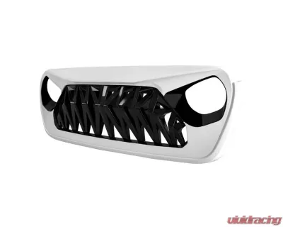 American Modified Shark Grille White/Black Jeep Wrangler JL | Gladiator JT w/o TrailCam 2018-2024 - AMJPCA00105