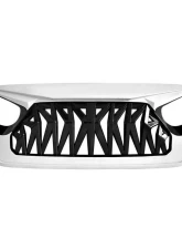 American Modified Shark Grille White/Black Jeep Wrangler JL | Gladiator JT w/o TrailCam 2018-2024                                     - AMJPCA00105 - Image 3