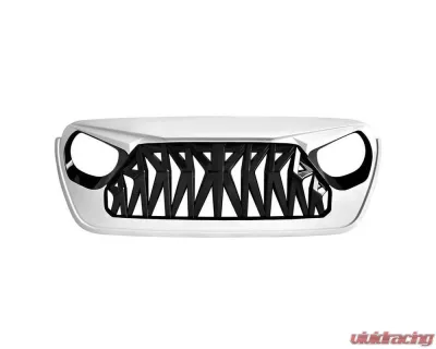 American Modified Shark Grille White/Black Jeep Wrangler JL | Gladiator JT w/o TrailCam 2018-2024 - AMJPCA00105