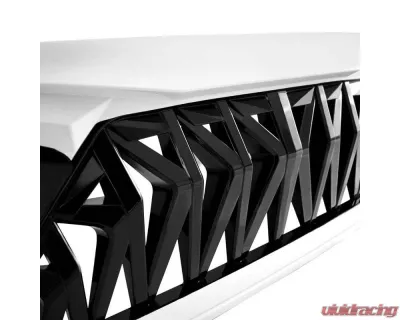 American Modified Shark Grille White/Black Jeep Wrangler JL | Gladiator JT w/o TrailCam 2018-2024 - AMJPCA00105