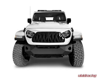 American Modified Shark Grille White/Black Jeep Wrangler JL | Gladiator JT w/o TrailCam 2018-2024 - AMJPCA00105