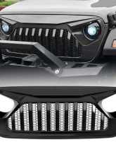 American Modified Vader Grille With Mesh Glossy Black Jeep Wrangler JL | Gladiator JT w/o TrailCam 2018-2024                                     - AMJPCA00106 - Image 7