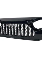 American Modified Vader Grille With Mesh Glossy Black Jeep Wrangler JL | Gladiator JT w/o TrailCam 2018-2024                                     - AMJPCA00106 - Image 3