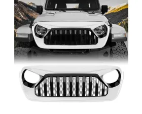 American Modified Vader Grille With Mesh Black/White Jeep Wrangler JL | Gladiator JT w/o TrailCam 2018-2024