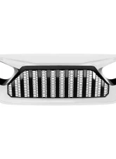 American Modified Vader Grille With Mesh Black/White Jeep Wrangler JL | Gladiator JT w/o TrailCam 2018-2024                                     - AMJPCA00107 - Image 2