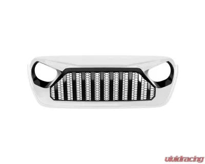 American Modified Vader Grille With Mesh Black/White Jeep Wrangler JL | Gladiator JT w/o TrailCam 2018-2024 - AMJPCA00107