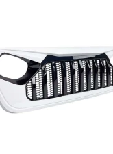 American Modified Vader Grille With Mesh Black/White Jeep Wrangler JL | Gladiator JT w/o TrailCam 2018-2024                                     - AMJPCA00107 - Image 3