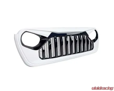 American Modified Vader Grille With Mesh Black/White Jeep Wrangler JL | Gladiator JT w/o TrailCam 2018-2024 - AMJPCA00107