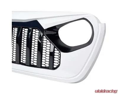 American Modified Vader Grille With Mesh Black/White Jeep Wrangler JL | Gladiator JT w/o TrailCam 2018-2024 - AMJPCA00107