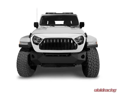 American Modified Vader Grille With Mesh Black/White Jeep Wrangler JL | Gladiator JT w/o TrailCam 2018-2024 - AMJPCA00107