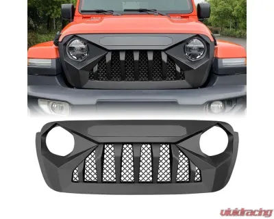American Modified Demon Grille Matte Black Jeep Wrangler JL | Gladiator JT w/o TrailCam 2018-2024 - AMJPCA00109