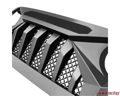 American Modified Demon Grille Matte Black Jeep Wrangler JL | Gladiator JT w/o TrailCam 2018-2024 - AMJPCA00109