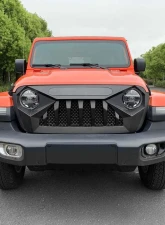 American Modified Demon Grille Matte Black Jeep Wrangler JL | Gladiator JT w/o TrailCam 2018-2024                                     - AMJPCA00109 - Image 5
