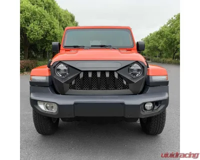 American Modified Demon Grille Matte Black Jeep Wrangler JL | Gladiator JT w/o TrailCam 2018-2024 - AMJPCA00109