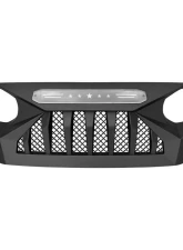 American Modified Demon Grille With Red 5 Star LED Lights Bar Jeep Wrangler JL | Gladiator JT w/o TrailCam 2018-2024                                     - AMJPCA00110 - Image 2