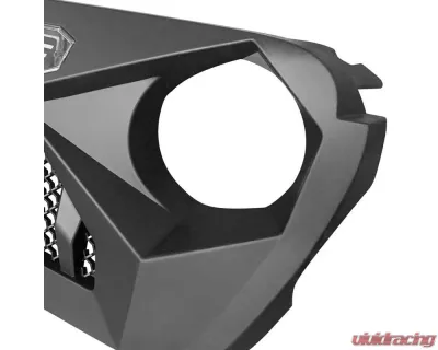 American Modified Demon Grille With Red 5 Star LED Lights Bar Jeep Wrangler JL | Gladiator JT w/o TrailCam 2018-2024 - AMJPCA00110
