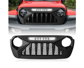 American Modified Demon Grille With White 5 Star Lights Bar Jeep Wrangler JL | Gladiator JT w/o TrailCam 2018-2024