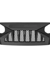 American Modified Demon Grille With White 5 Star Lights Bar Jeep Wrangler JL | Gladiator JT w/o TrailCam 2018-2024                                     - AMJPCA00111 - Image 2