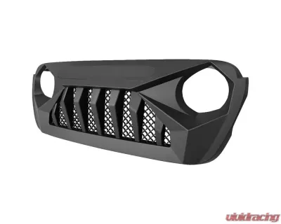 American Modified Demon Grille With White 5 Star Lights Bar Jeep Wrangler JL | Gladiator JT w/o TrailCam 2018-2024 - AMJPCA00111