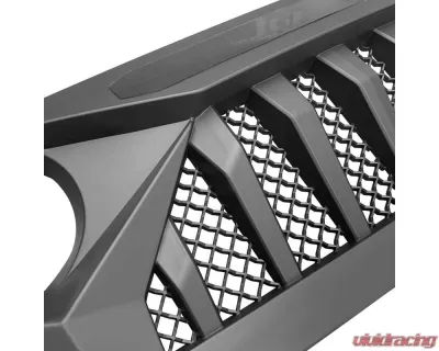 American Modified Demon Grille With White 5 Star Lights Bar Jeep Wrangler JL | Gladiator JT w/o TrailCam 2018-2024 - AMJPCA00111