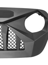 American Modified Demon Grille With White 5 Star Lights Bar Jeep Wrangler JL | Gladiator JT w/o TrailCam 2018-2024                                     - AMJPCA00111 - Image 6