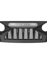 American Modified Demon Grille With Blue 5 Star Lights Bar Jeep Wrangler JL | Gladiator JT w/o TrailCam 2018-2024                                     - AMJPCA00112 - Image 2