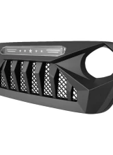 American Modified Demon Grille With Blue 5 Star Lights Bar Jeep Wrangler JL | Gladiator JT w/o TrailCam 2018-2024                                     - AMJPCA00112 - Image 3