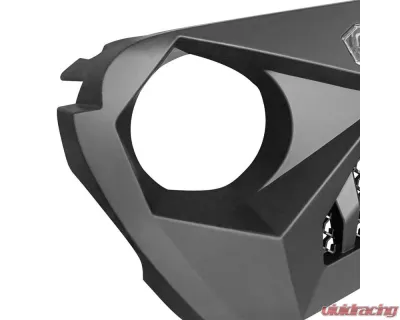 American Modified Demon Grille With Blue 5 Star Lights Bar Jeep Wrangler JL | Gladiator JT w/o TrailCam 2018-2024 - AMJPCA00112
